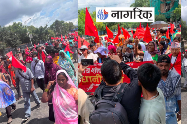 लघुवित्त पीडित किसान मजदुरको आन्दोलन सात दिन हिडेर काठमाडौंमा 